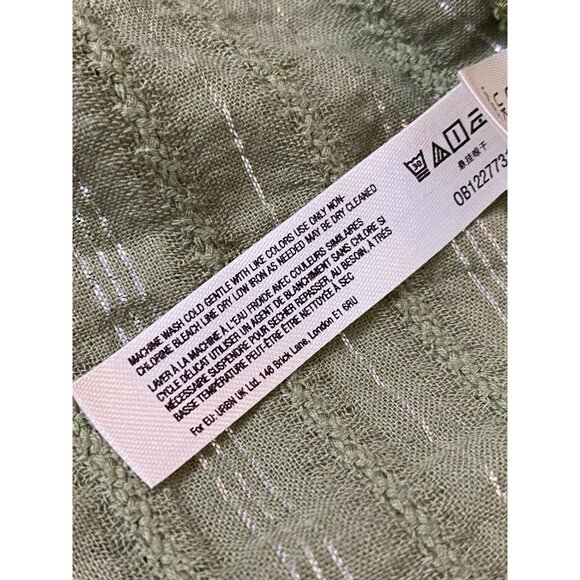 Anthropologie Green Pintuck Shirt Dress Button Up Long Sleeve Women size Small - Picture 6 of 16